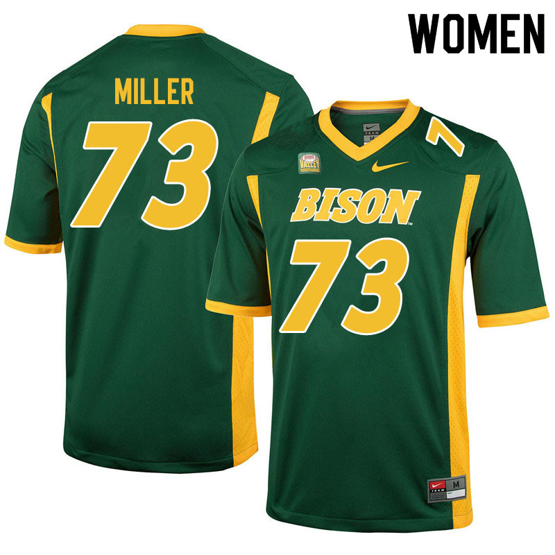 Women #73 Mason Miller North Dakota State Bison College Football Jerseys Sale-Green - Click Image to Close